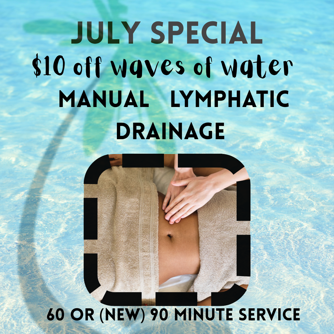 abdomen lymphatic drainage massage water background